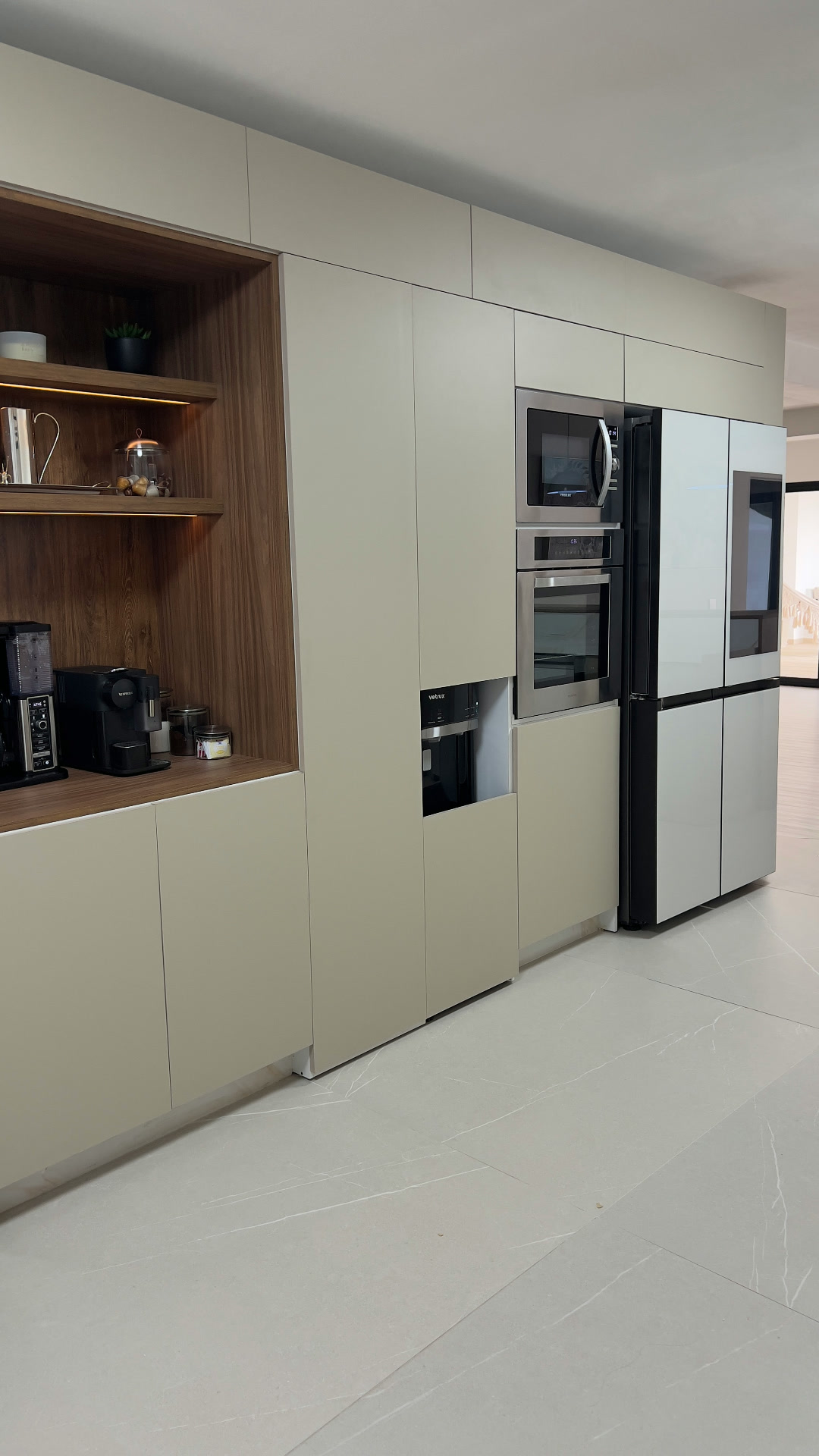 Cocina abierta con vista panorámica